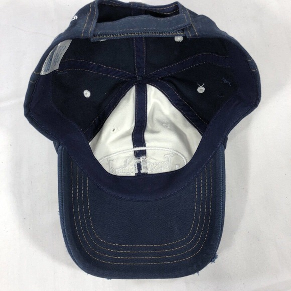 TOPSAIL ISLAND HAT CAP SUN & BEACH ADJUSTABLE DISTRESSED ONE SIZE FITS MOST OSFM - Picture 11 of 14